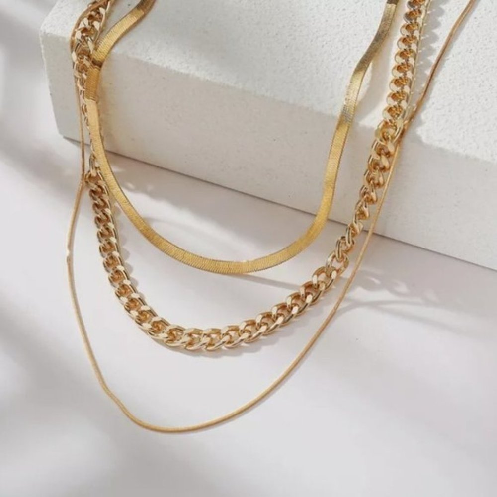 New omen Multi-layer Long Chain Choke Necklace - Picture 4 of 6
